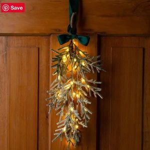 Misty Pine Lighted Holiday Greenery Swag